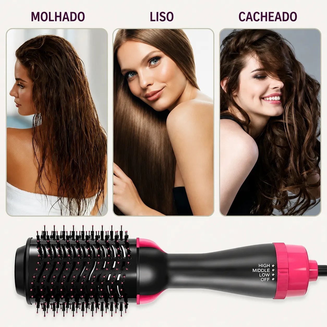 Escova Multifuncional 3 em 1